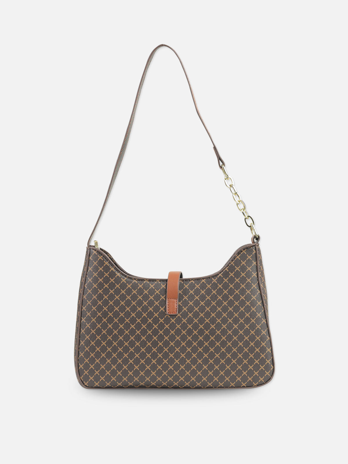 Classic Monogram Shoulder Bag with Chain Detail