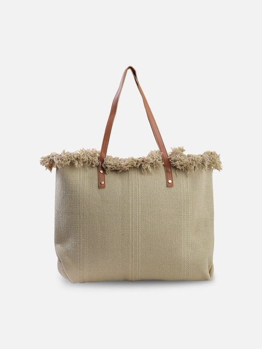 Summer Vibes Tote Bag with Fringe Details