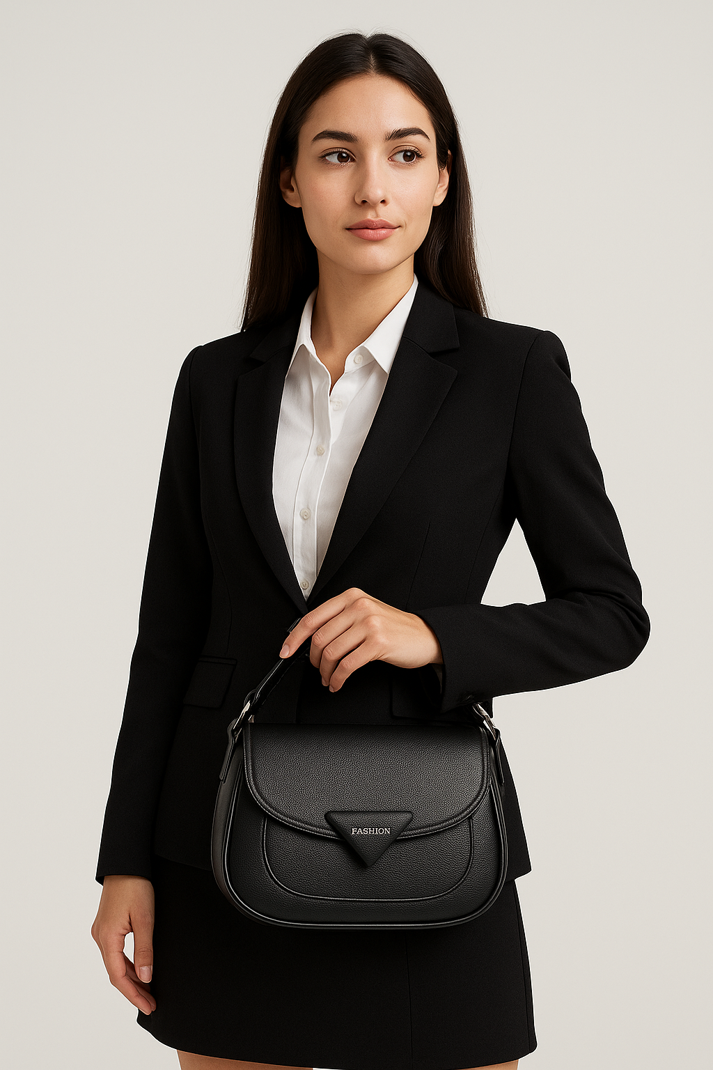 Classic Black Flap Shoulder Bag