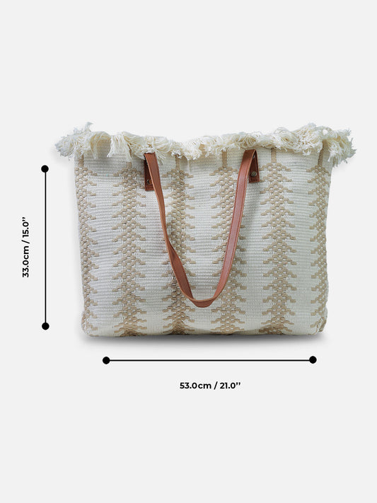 Natural Elegance Dual Tone Tote Bag