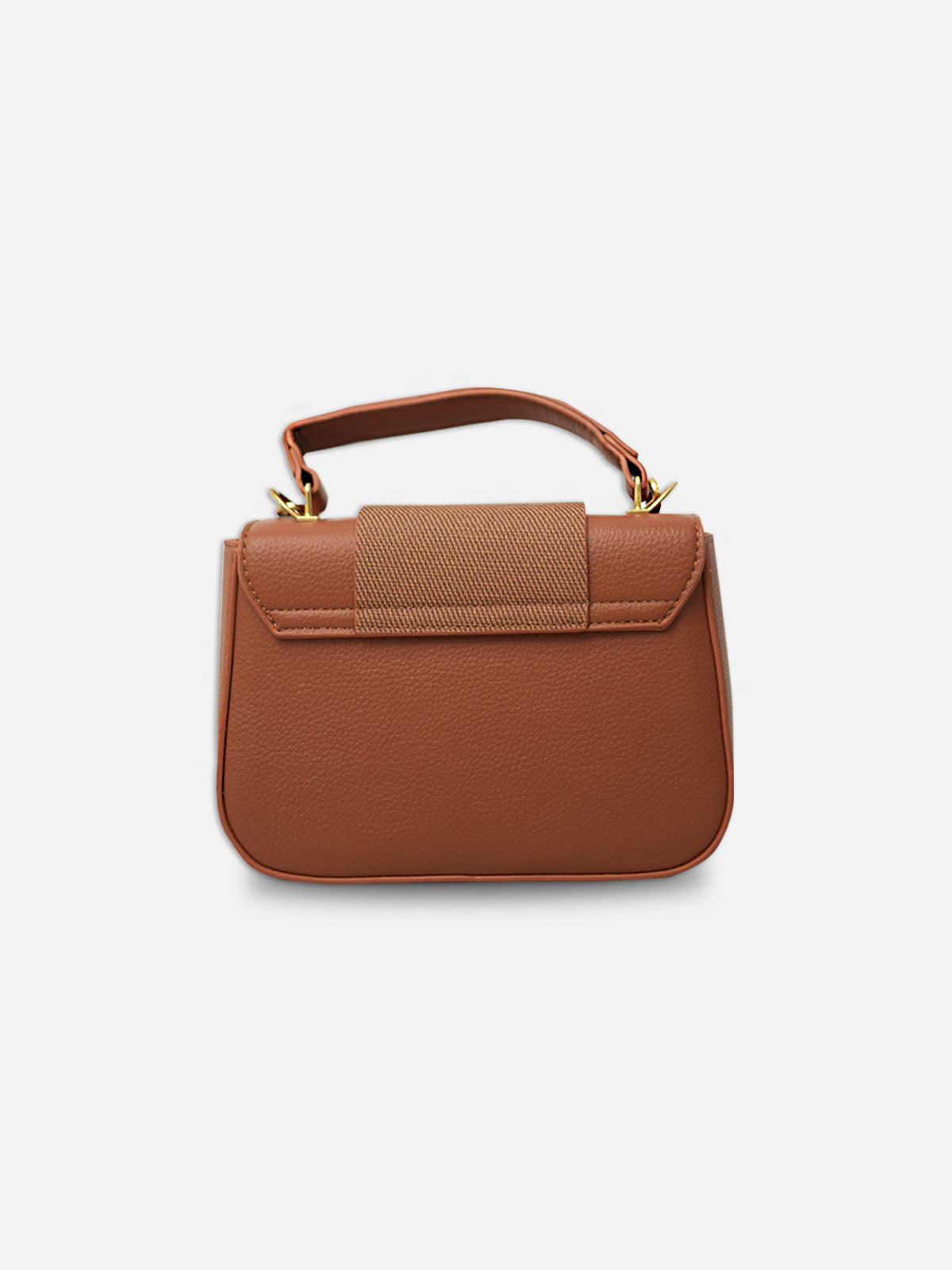 Blush Rose Crossbody Bag – Textured Elegance with Gold Accents