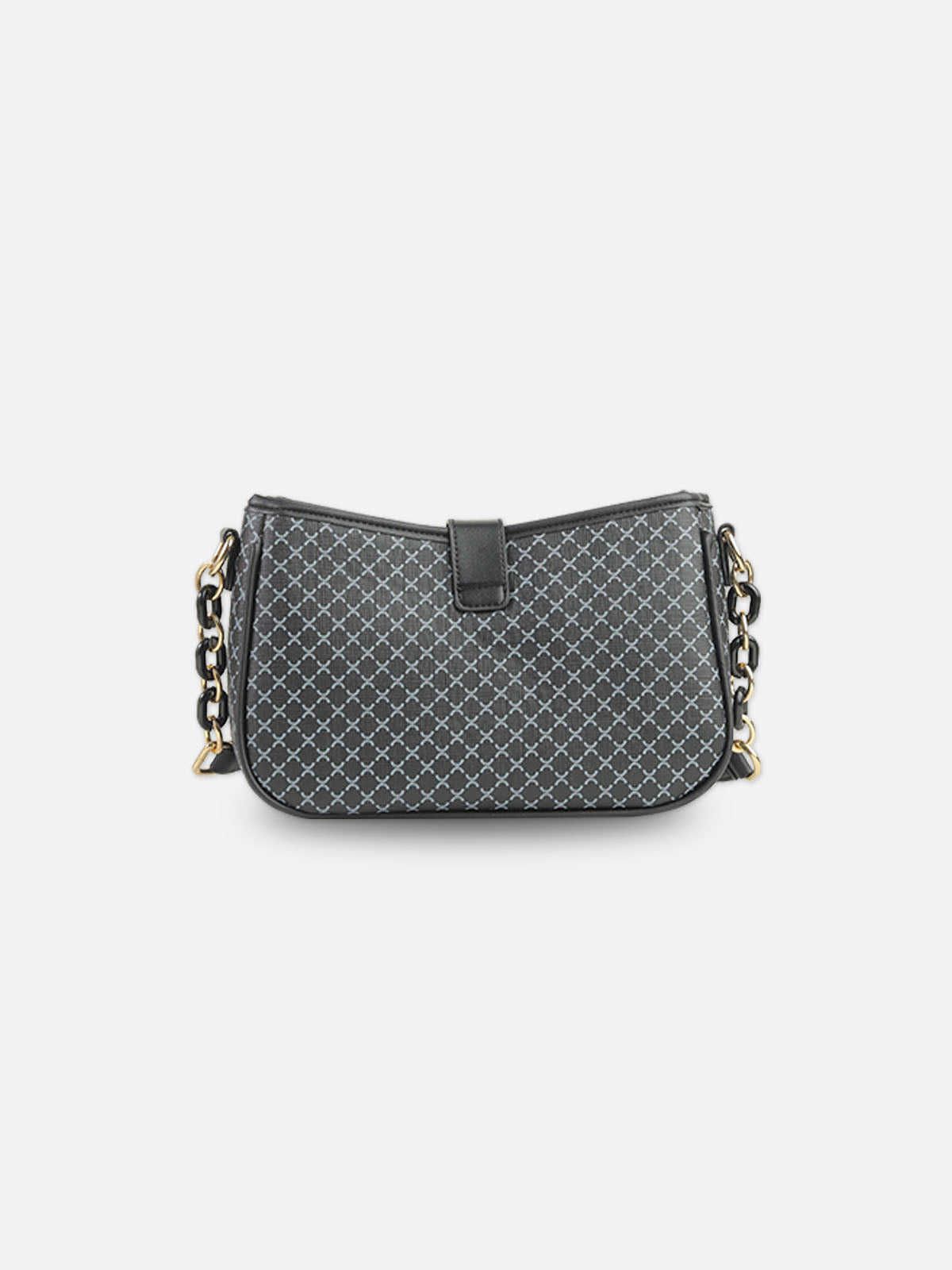 Black Monogram Baguette Bag with Buckle