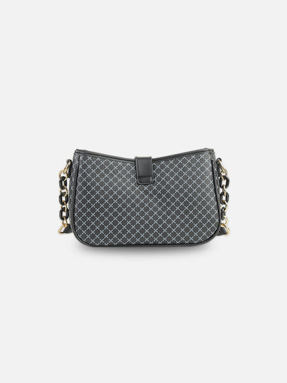 Black Monogram Baguette Bag with Buckle