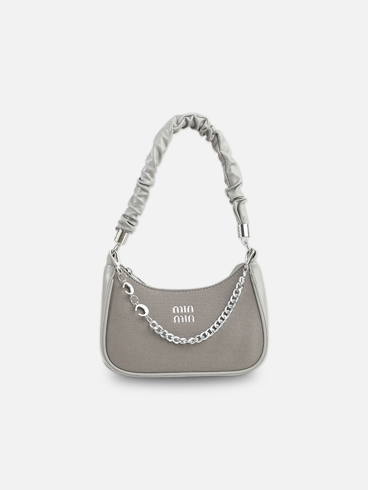 Stylish Gray Crescent Bag