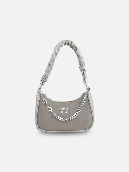 Stylish Gray Crescent Bag
