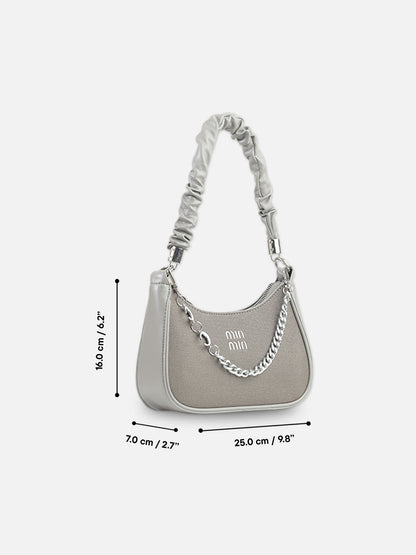 Stylish Gray Crescent Bag