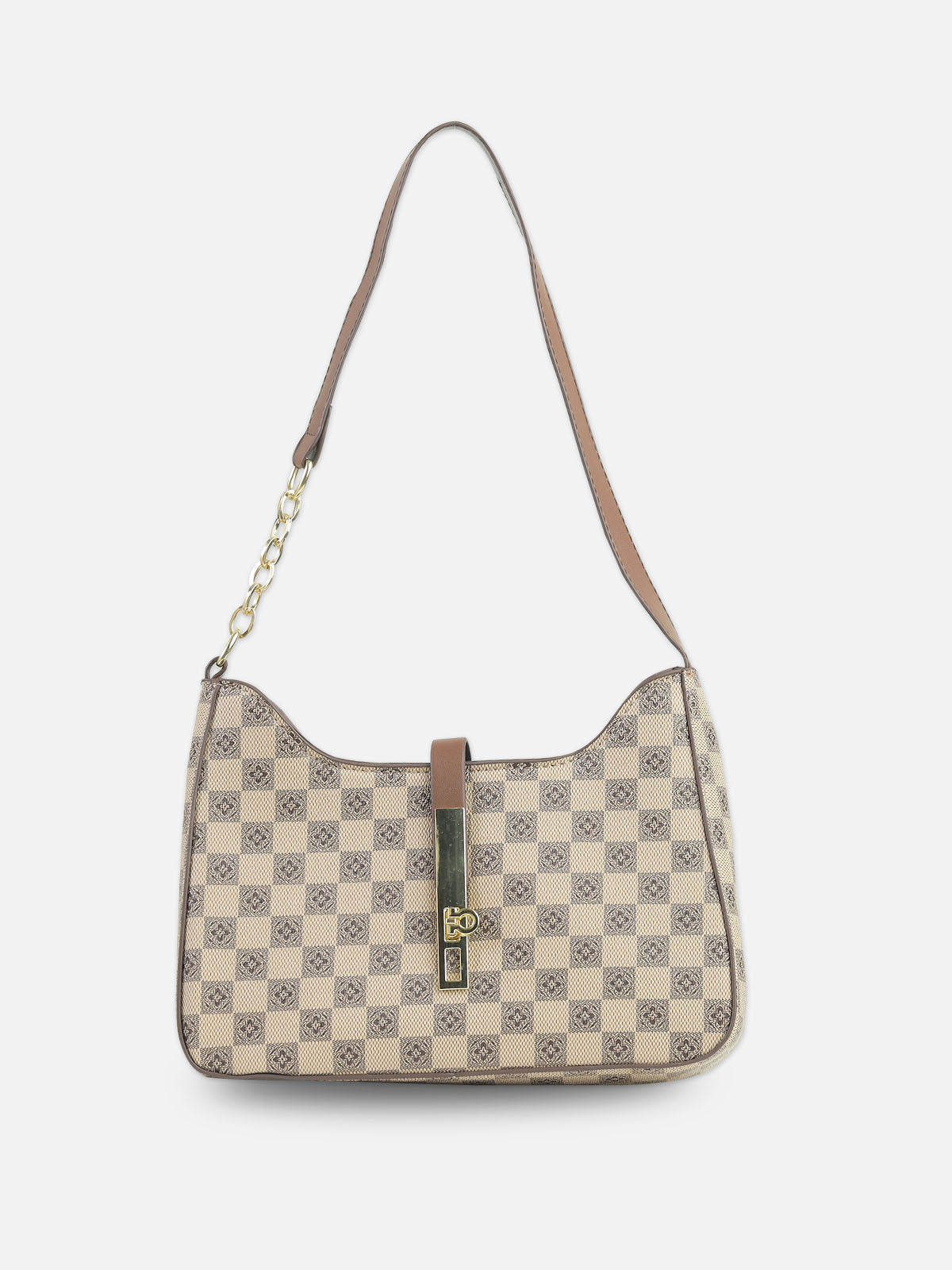 Monogrammed Baguette Bag with Lock