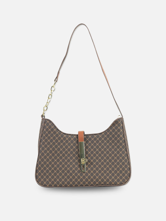 Classic Monogram Shoulder Bag with Chain Detail