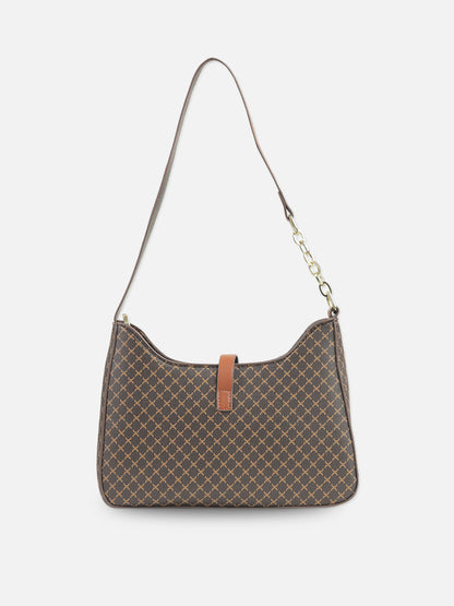 Classic Monogram Shoulder Bag with Chain Detail