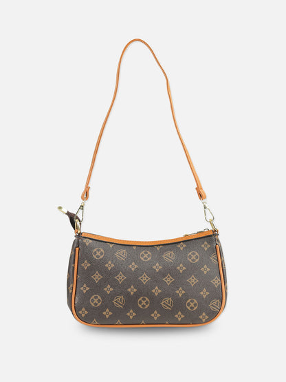 Brown Monogrammed Baguette Bag