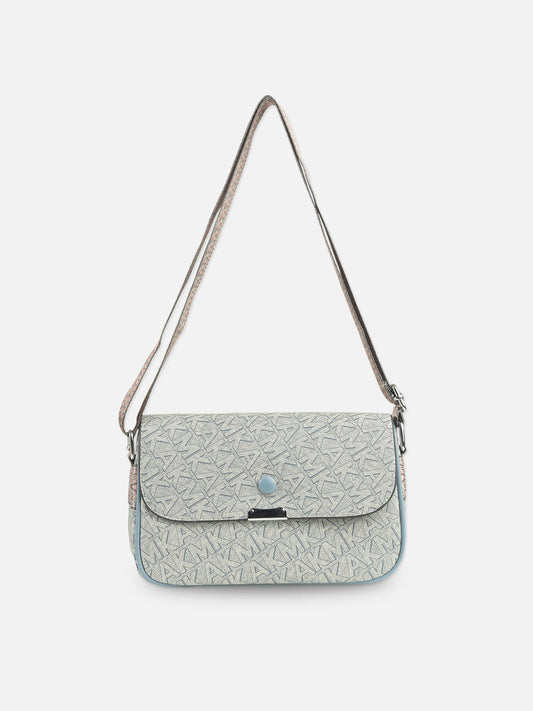 Elegant Blue Pattern Shoulder Bag – Women’s Designer-Inspired Purse