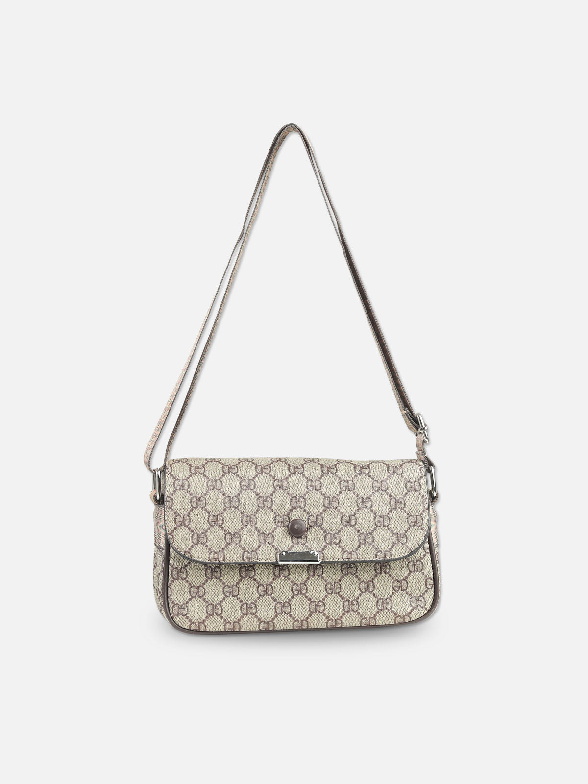 Women's Brown Monogram Crossbody Bag