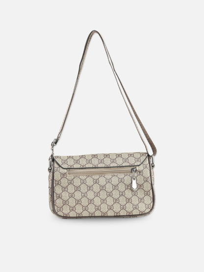 Women's Brown Monogram Crossbody Bag