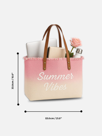Summer Vibes Dual Tone Tote Bag