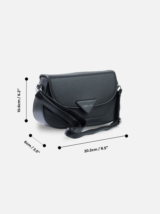 Classic Black Flap Shoulder Bag
