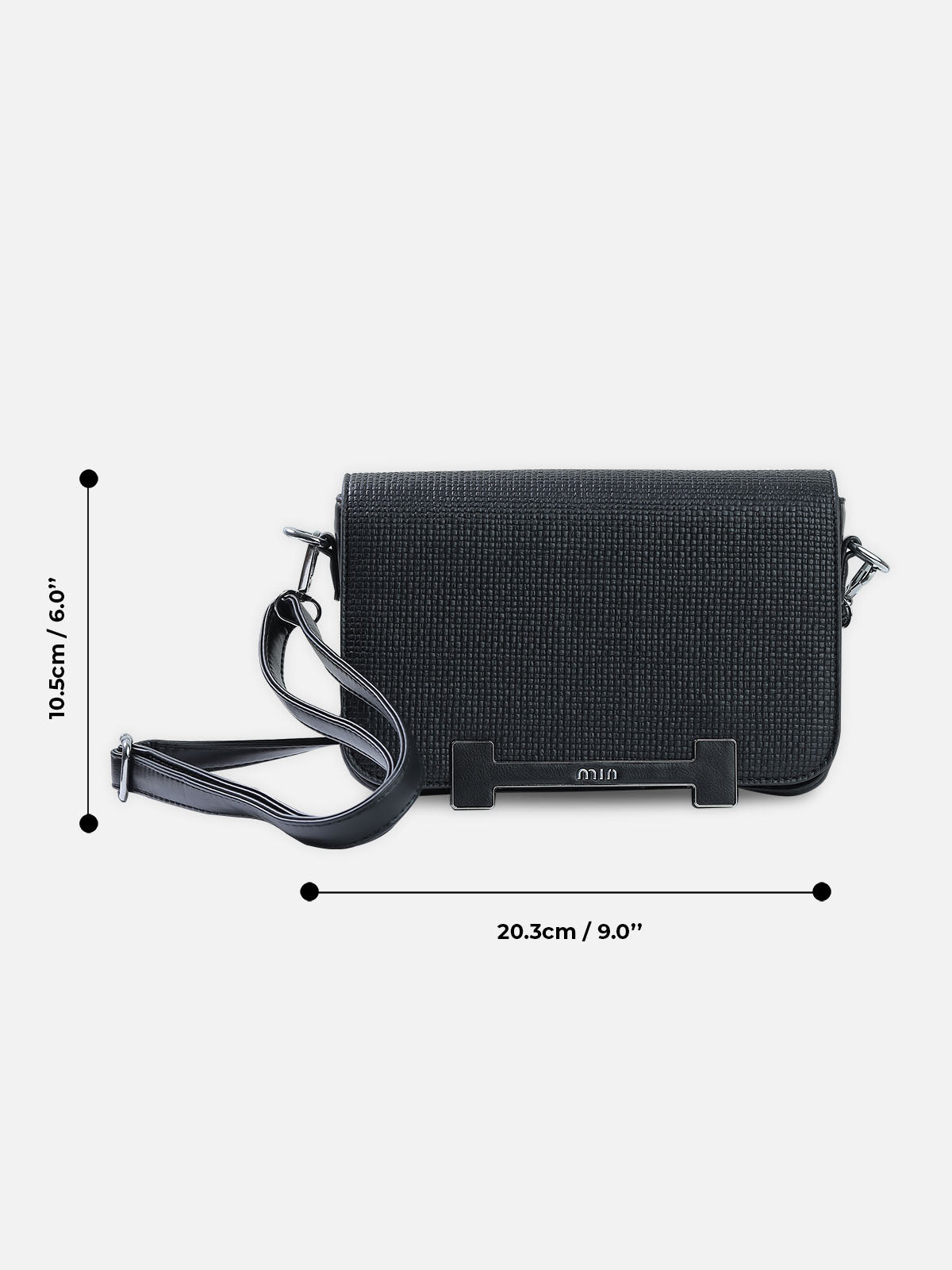 Textured Black Structured Shoulder Bag – Sleek & Minimalist Edition