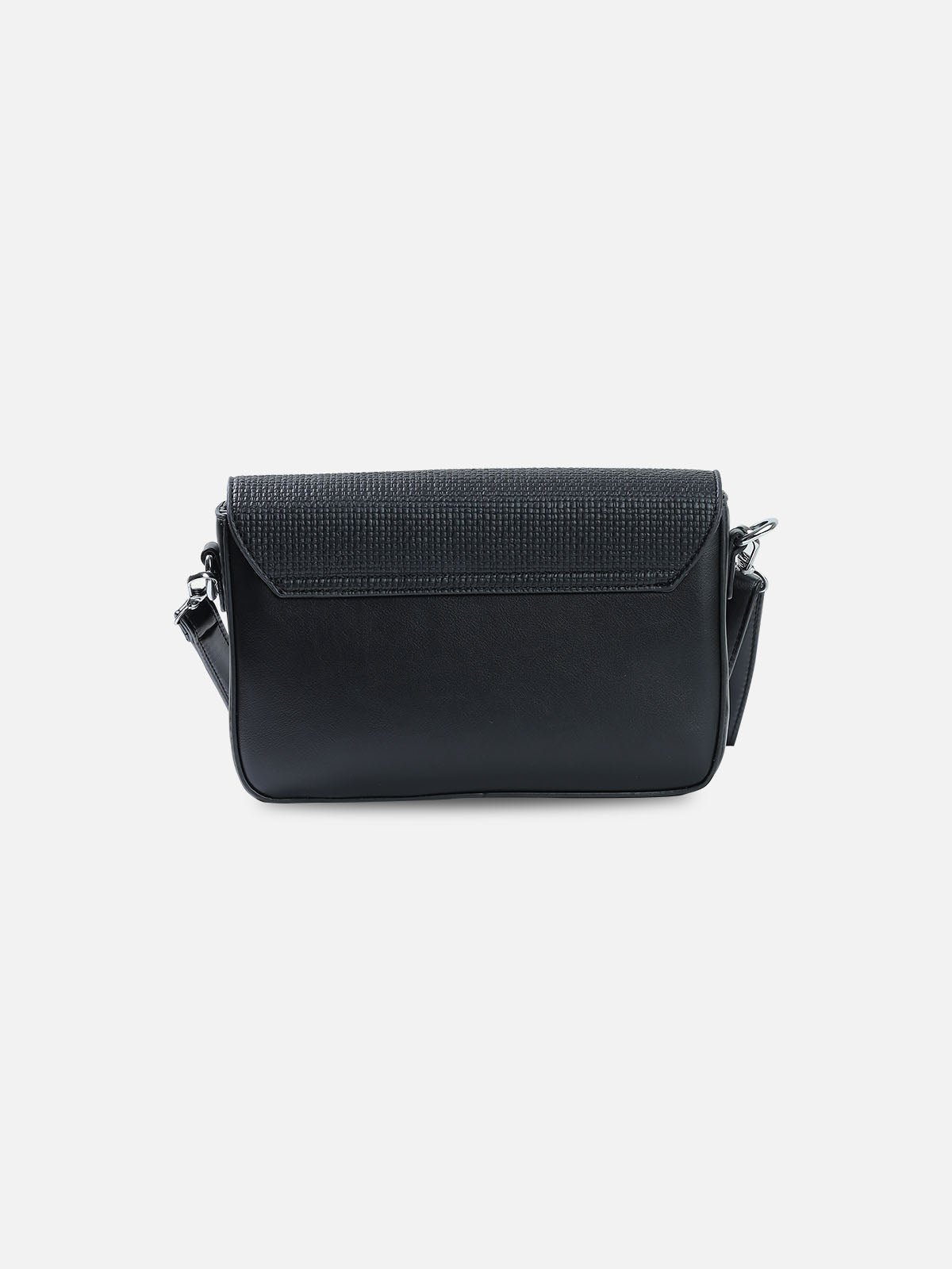 Textured Black Structured Shoulder Bag – Sleek & Minimalist Edition