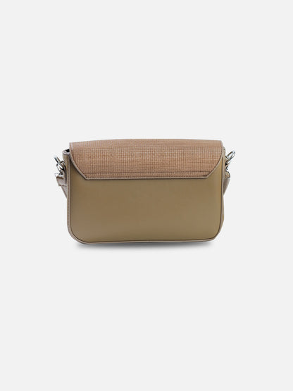 Textured Tan Structured Shoulder Bag – Earth Tones Collection