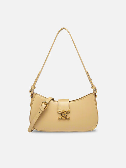 Celine Triomphe Classic Shoulder Bag – Beige Leather