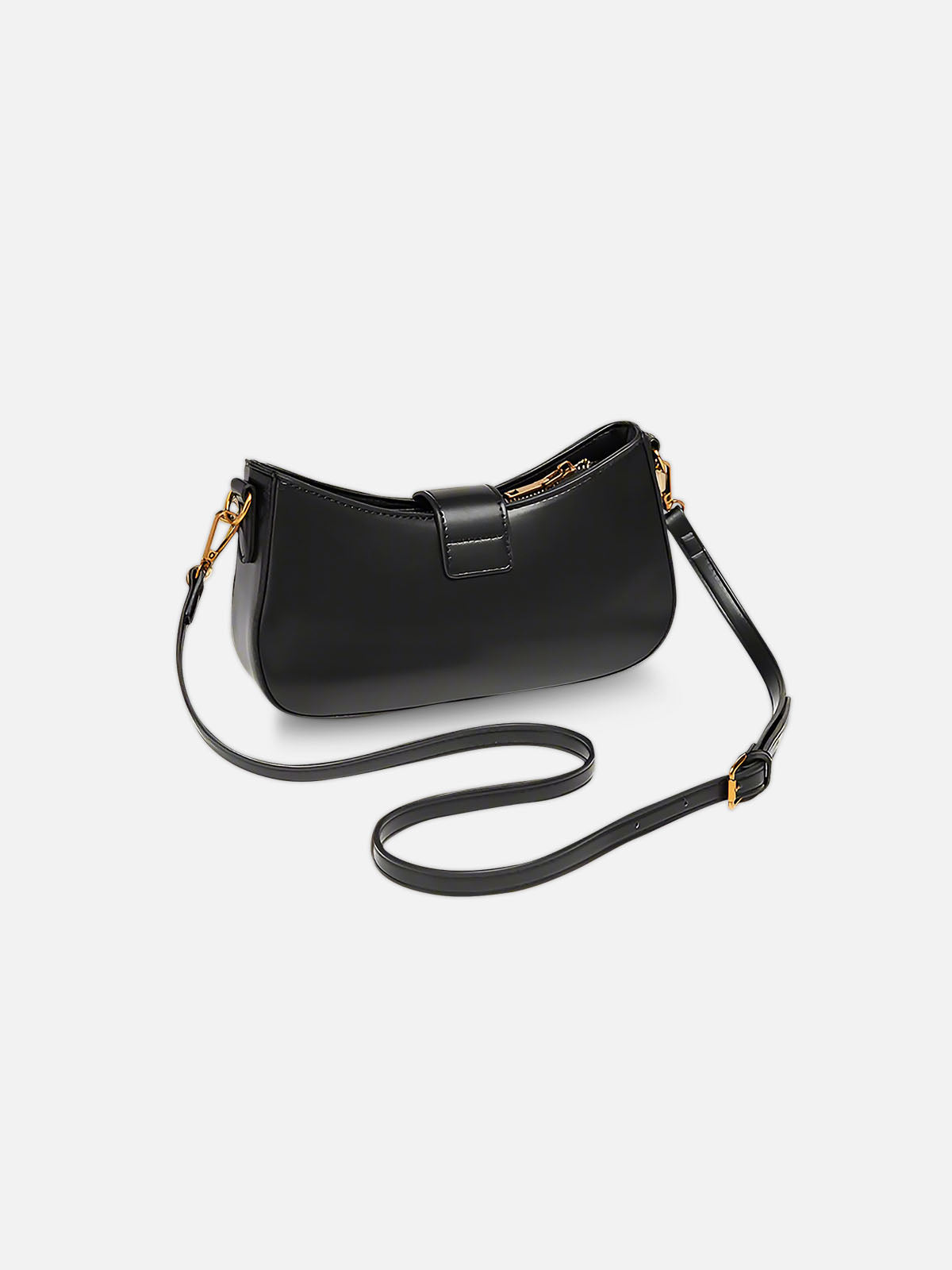 Celine Triomphe Classic Shoulder Bag – Black Faux Leather