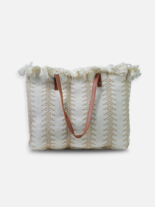 Natural Elegance Dual Tone Tote Bag