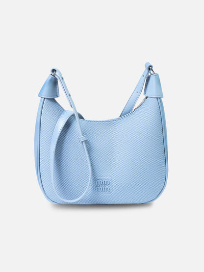 Textured Saddle Shoulder Bag – Powder Blue | Min Min