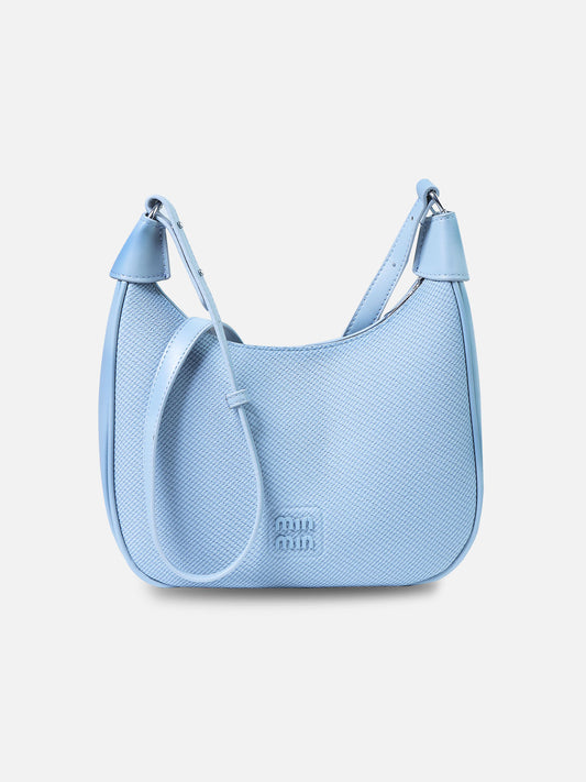 Textured Saddle Shoulder Bag – Powder Blue | Min Min