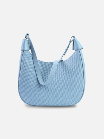 Textured Saddle Shoulder Bag – Powder Blue | Min Min