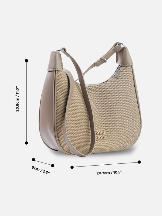 Textured Saddle Shoulder Bag – Mocha Taupe | Min Min