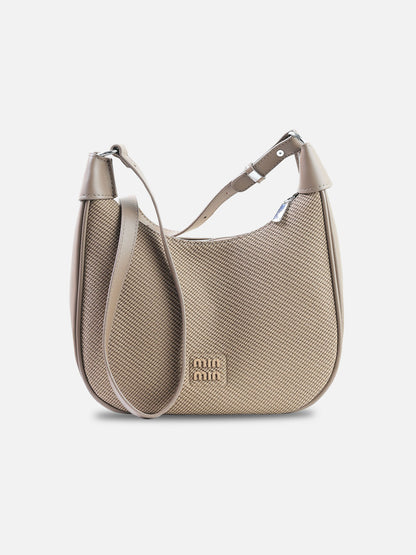 Textured Saddle Shoulder Bag – Mocha Taupe | Min Min