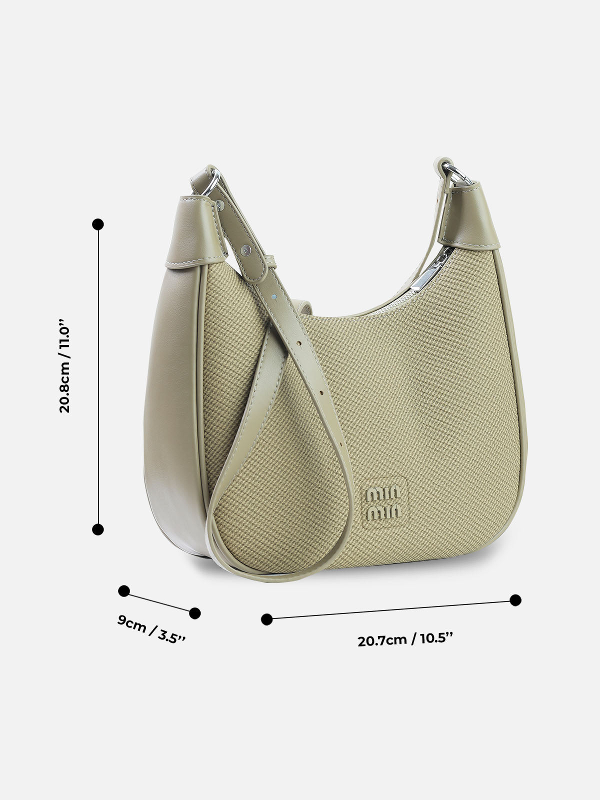 Textured Saddle Shoulder Bag – Olive Sage | Min Min