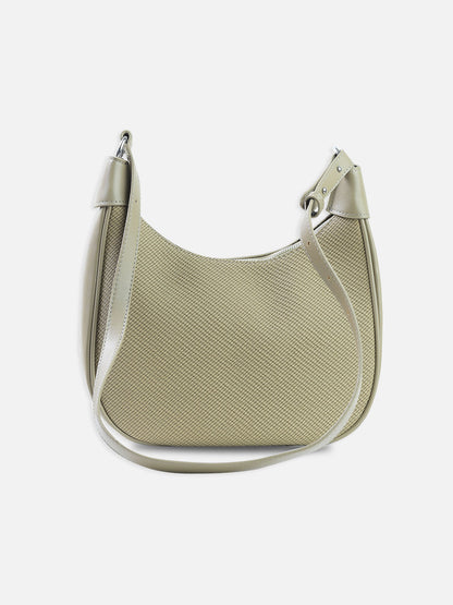 Textured Saddle Shoulder Bag – Olive Sage | Min Min