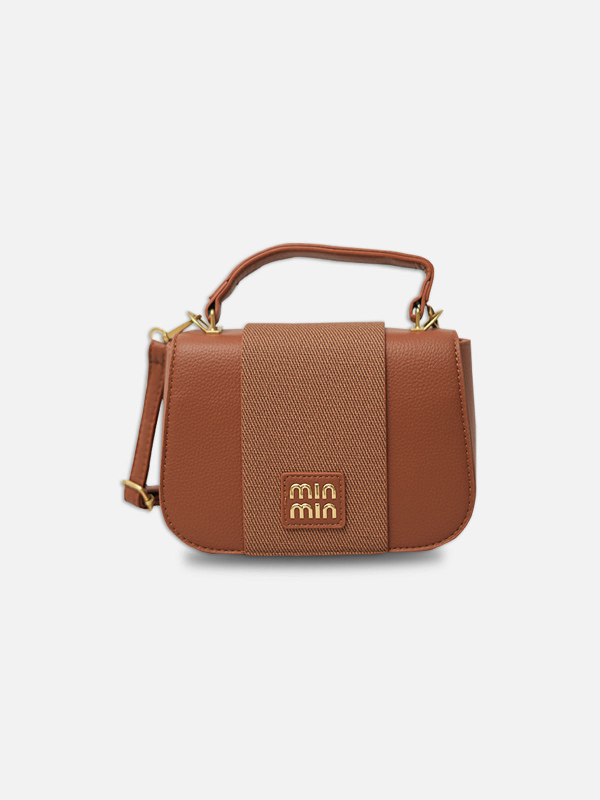 Blush Rose Crossbody Bag – Textured Elegance with Gold Accents